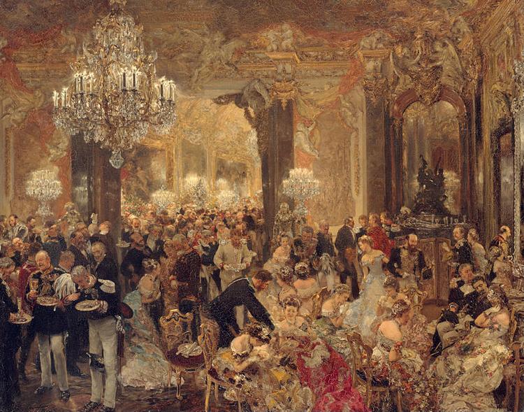 Adolph von Menzel The Dinner at the Ball china oil painting image